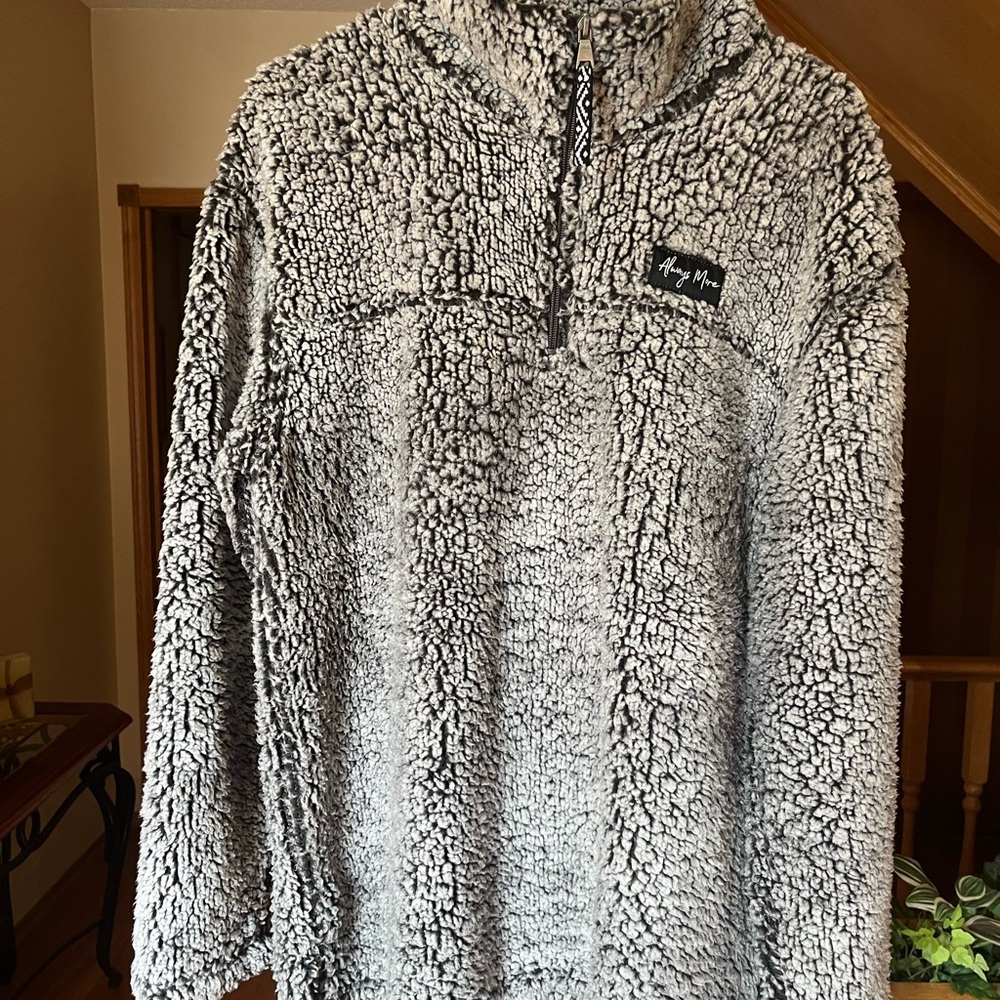 Boxercraft Charcoal and White Sherpa Pullover
